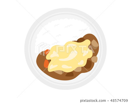 Curry and rice  48574709