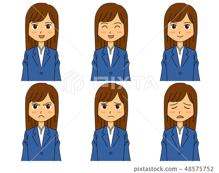 Business woman 1 Facial expression various Business woman 1 Facial expression various 48575752