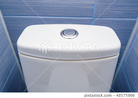 White modern toilet bowl in the bathroom White modern toilet bowl in the bathroom 48575906