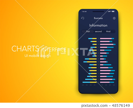 Mobile phone application for analytics. stock vector Mobile phone application for analytics. stock vector 48576149