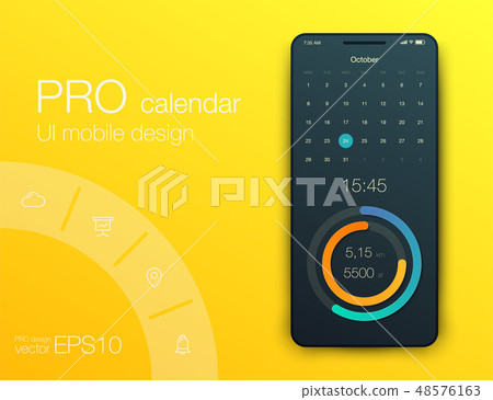 Mobile phone application for analytics. stock vector Mobile phone application for analytics. stock vector 48576163