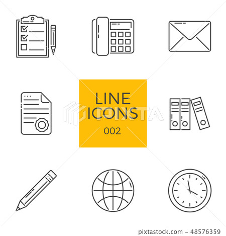 Business Related Vector Line Icons Set Business Related Vector Line Icons Set 48576359