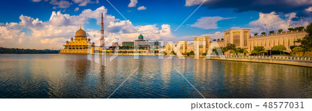 Putrajaya skyline. Amazing view of Putra mosque. Putrajaya skyline. Amazing view of Putra mosque. 48577031