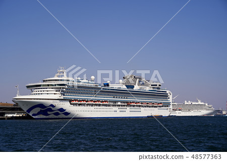 Yokohama Port Osanbashi where luxury cruise ships berth 48577363