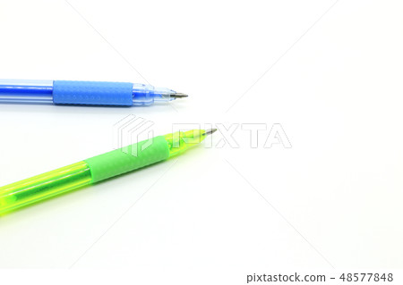 Colorful gel pens on a white background Colorful gel pens on a white background 48577848