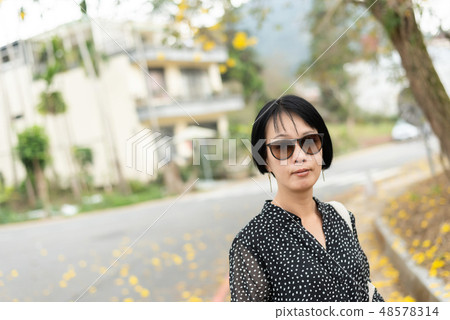 portrait of mature Asian woman portrait of mature Asian woman 48578314