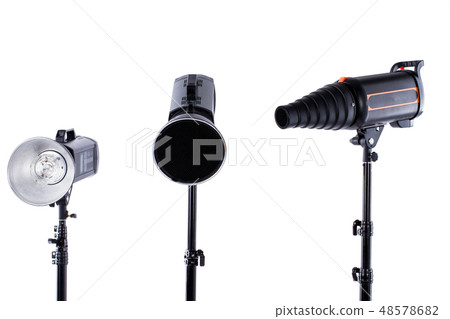 Photographic equipment isolated on white. 48578682