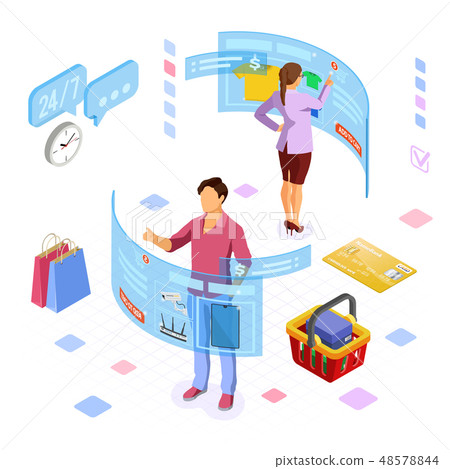 Isometric Virtual Augmented Reality Shopping 48578844