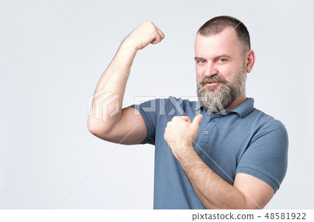 Handsome middle age european bearded man   48581922