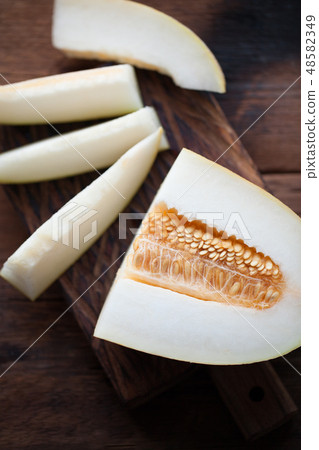 Fresh pieces of melon. 48582349
