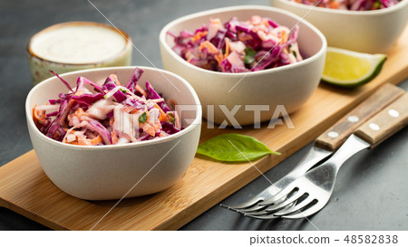 Classic coleslaw salad. Classic coleslaw salad. 48582838