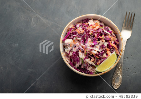 Classic coleslaw salad. Classic coleslaw salad. 48582839
