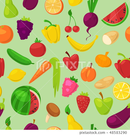Fruits vegetables vector healthy nutrition of fruity apple banana and vegetably carrot for Fruits vegetables vector healthy nutrition of fruity apple banana and vegetably carrot for 48583290