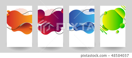 Set abstract colorful liquid geometric shape Set abstract colorful liquid geometric shape 48584037