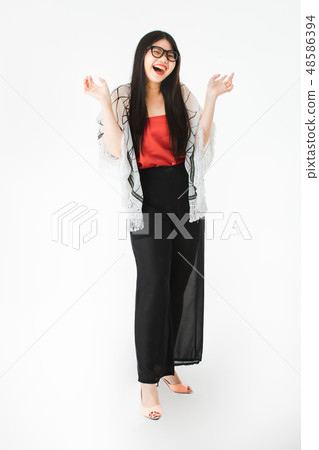 Asian woman in casual dress 48586394