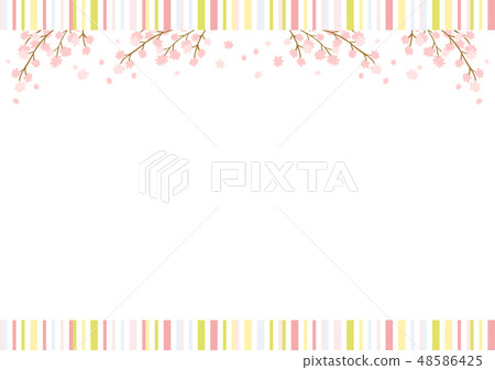 Cherry Blossom Striped Background 48586425