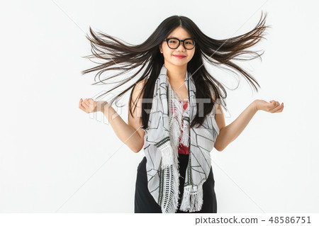 Asian woman in casual dress 48586751