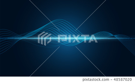 line soundwave abstract background 48587020