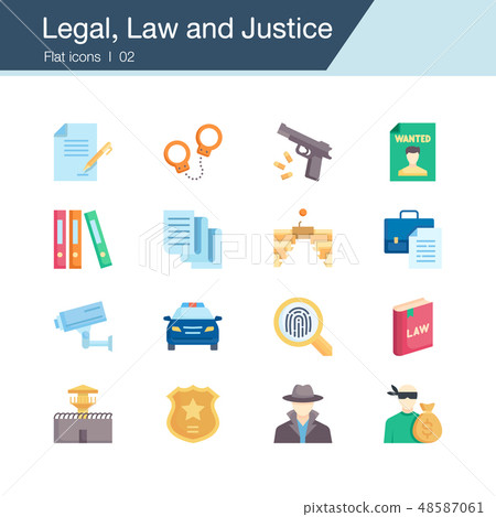 Legal, Law and Justice icons. Legal, Law and Justice icons. 48587061