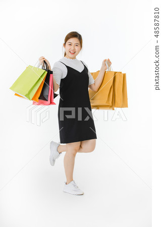 Asian woman in casual dress  48587810