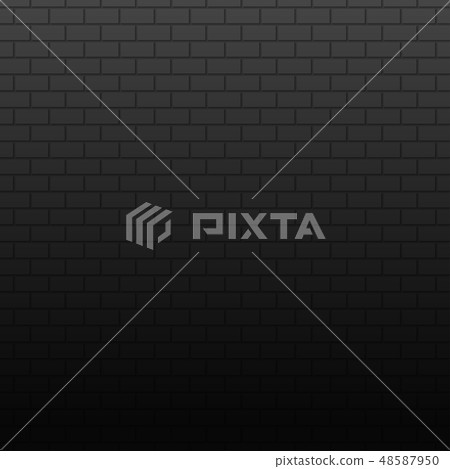 Wall on dark background. Stonewall bricks banner. 48587950