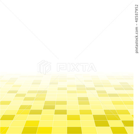 Yellow random background from squares mosaic tiles 48587952