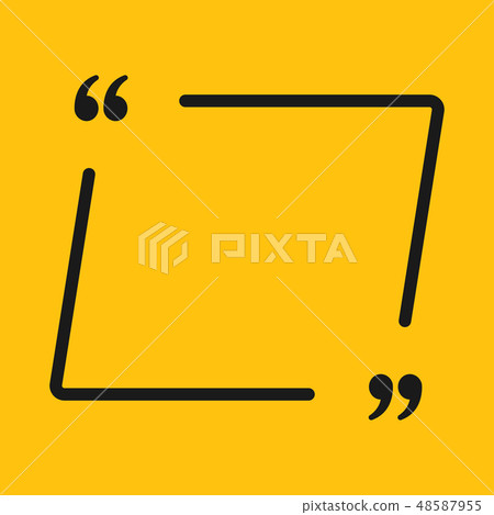 Blank template vector quote. Square with bracket. Blank template vector quote. Square with bracket. 48587955