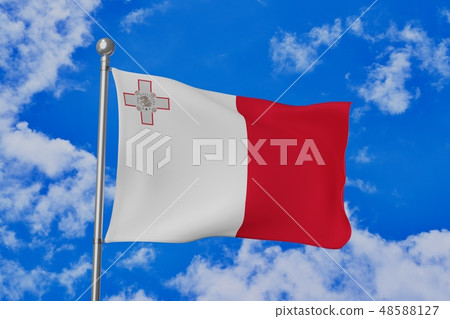 Flapping Flag of Malta Flapping Flag of Malta 48588127