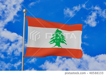 Flapping Lebanon's flag Flapping Lebanon's flag 48588133
