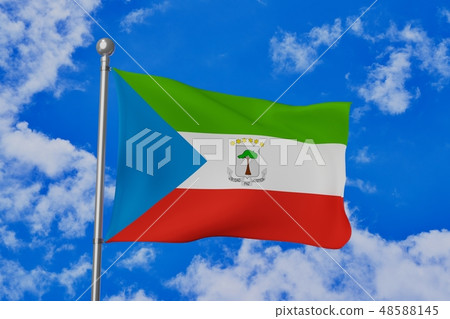 赤道幾內亞國旗的旗幟 赤道幾內亞國旗的旗幟 48588145
