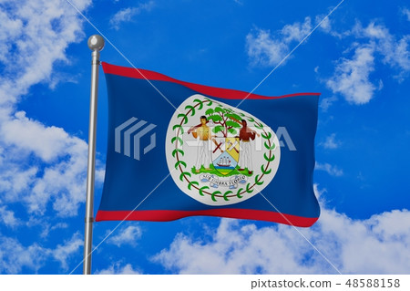 伯利茲國旗的旗幟 48588158