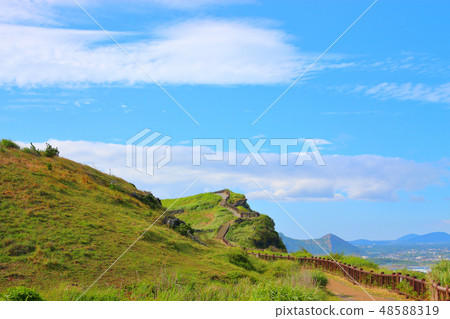 Jeju Seogwipo coast, Mt. Songak, rock, promenade, 48588319