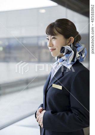 CA stands by the window 48588862