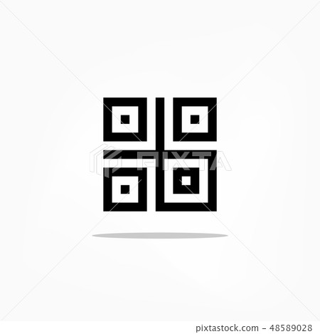 Digital qr bar code icon Digital qr bar code icon 48589028