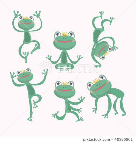 Cartoon Vector of Green frog. Cartoon Vector of Green frog. 48590801