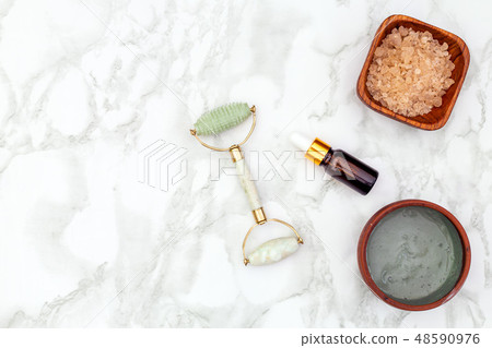 Beauty Products Facial Roller. Copy space Beauty Products Facial Roller. Copy space 48590976