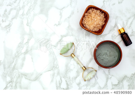 Beauty Products Facial Roller. Copy space Beauty Products Facial Roller. Copy space 48590980