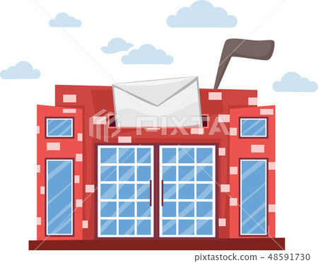 Post Office Building Abstract Illustration Post Office Building Abstract Illustration 48591730