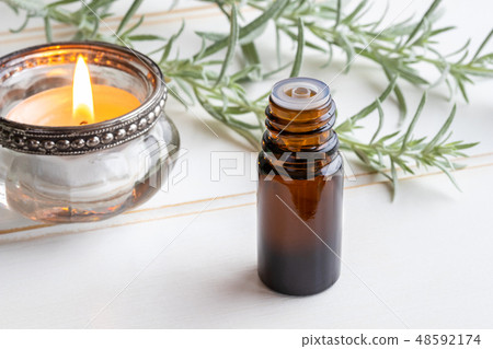 A bottle of wormwood essential oil A bottle of wormwood essential oil 48592174