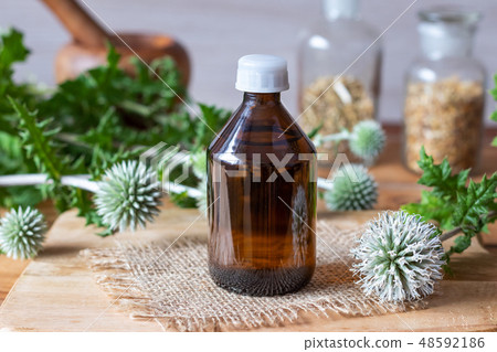 A bottle of great globe-thistle tincture 48592186