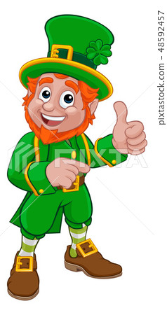 Leprechaun St Patricks Day Cartoon Character 48592457