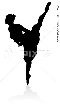 Ballet Dancer Silhouette Set 48592528