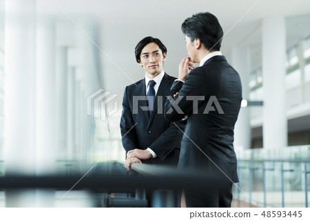 Business office businessman meeting Middle Business office businessman meeting Middle 48593445