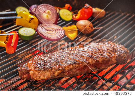 Barbecue outdoor Barbecue party outdoors 48593573