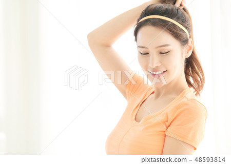 Female beauty exercise 48593814