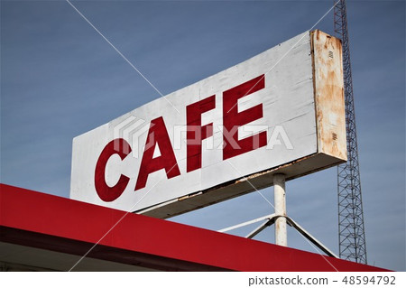 California, Ghost town, Amboise cafe sign California, Ghost town, Amboise cafe sign 48594792