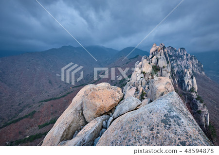 View from Ulsanbawi rock peak. Seoraksan National Park, South Corea 48594878