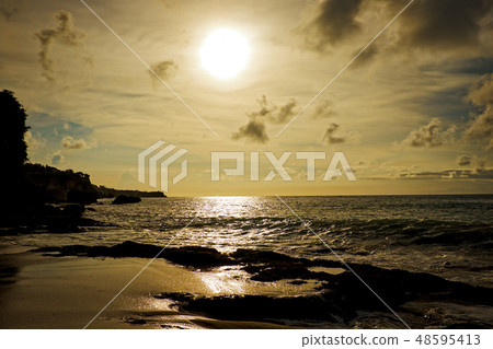 Colorful dawn over the sea. Nature composition. Colorful dawn over the sea. Nature composition. 48595413