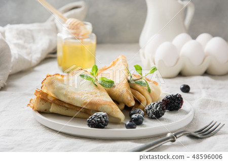 Tasty traditional russian pancakes. Springtime. Tasty traditional russian pancakes. Springtime. 48596006