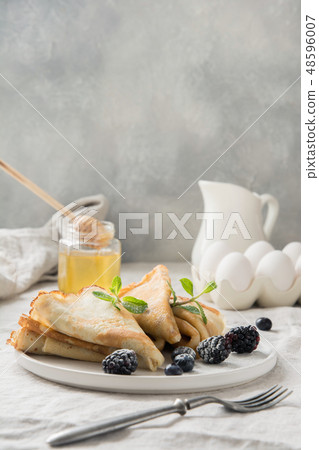 Tasty traditional russian pancakes. Shrovetide. Tasty traditional russian pancakes. Shrovetide. 48596007